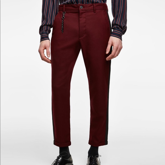 Zara cropped pants mens Clearance